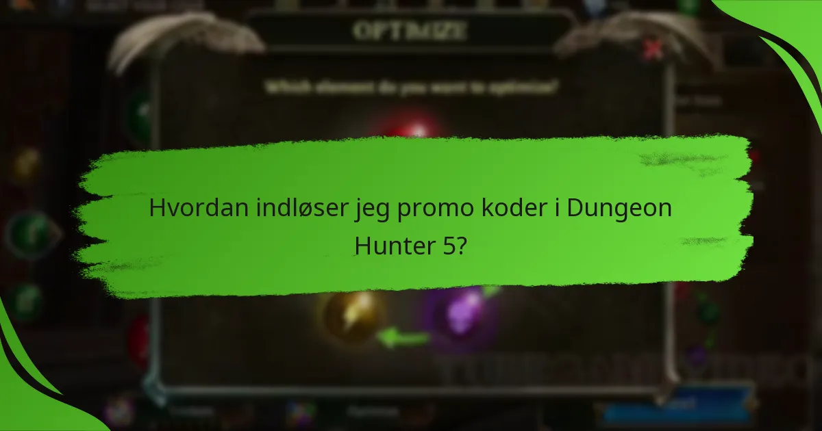 Hvordan indløser jeg promo koder i Dungeon Hunter 5?