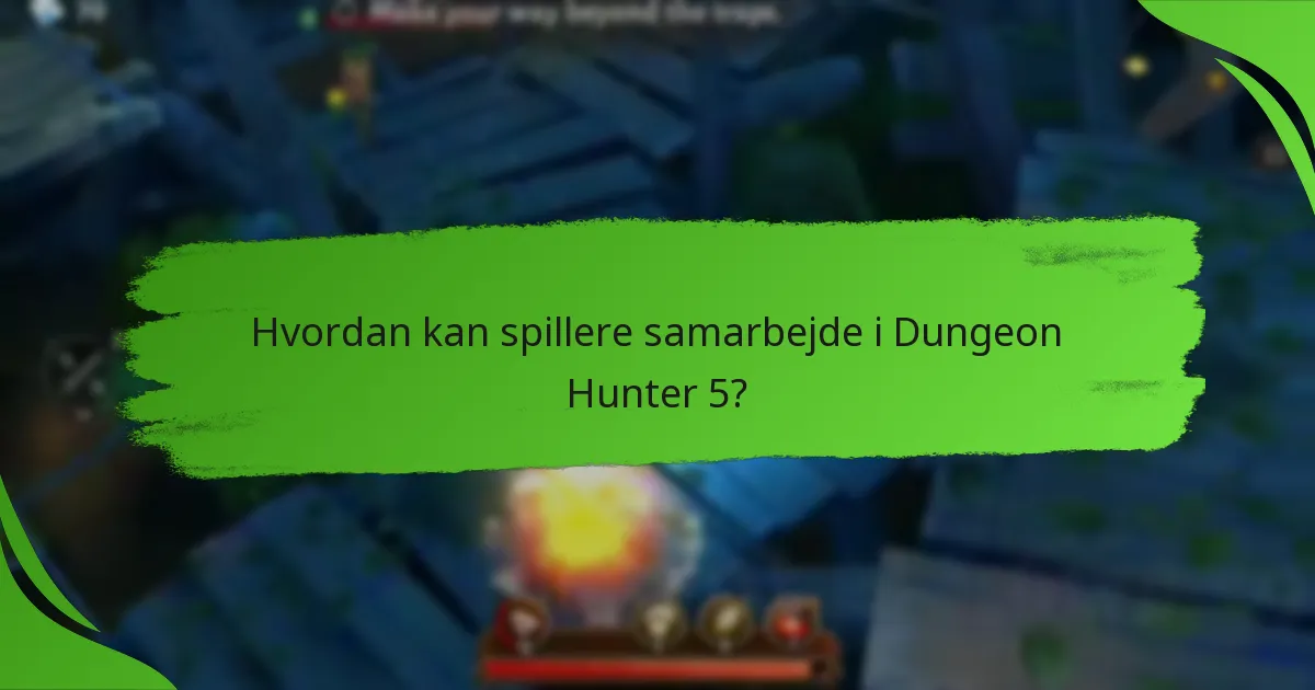 Hvordan kan spillere samarbejde i Dungeon Hunter 5?